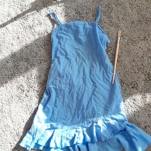 || TROPICAL BLUE DRESS ||